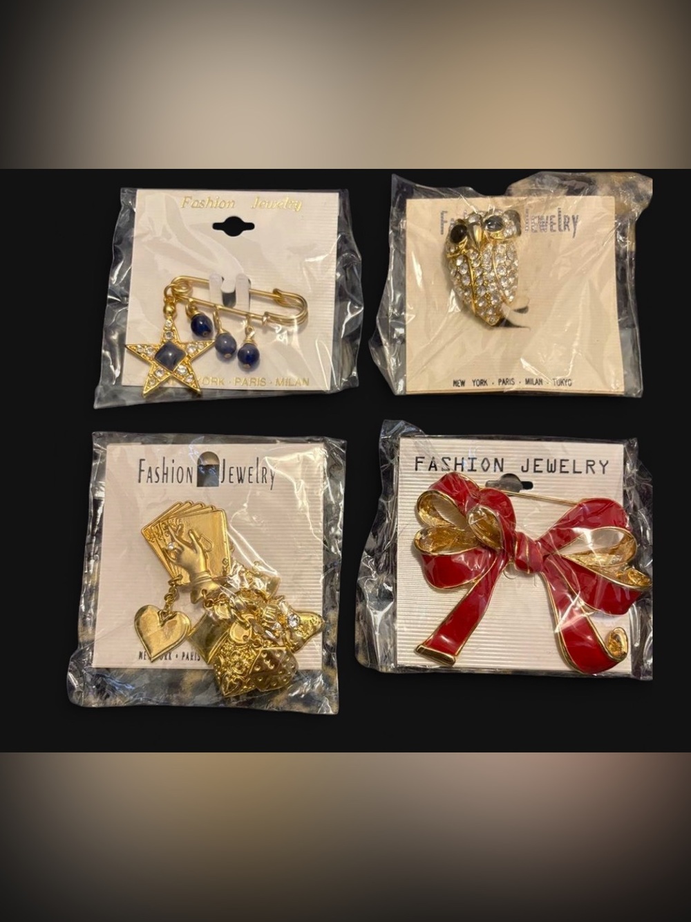 Buyers choice of vintage brooches! Dead stock 80s and 90s style